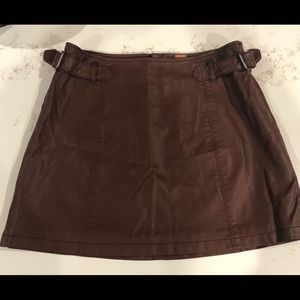 Free People Vegan Leather Skirt